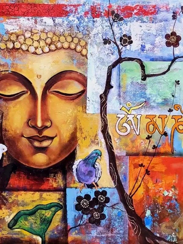 Exotic India Divine Face Of Lord Buddha | Acrylic On Canvas | By Arjun Das 