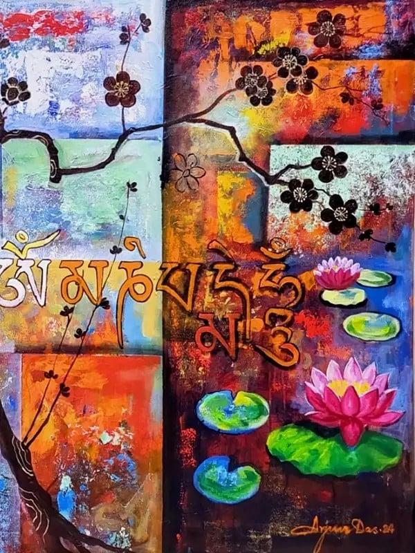 Exotic India Divine Face Of Lord Buddha | Acrylic On Canvas | By Arjun Das 