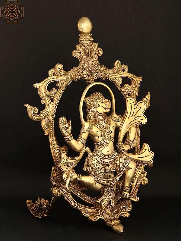 Exotic India Divine Vastu Mahabali Hanuman Brass Statue 
