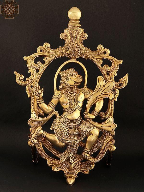 exotic india Divine Vastu Mahabali Hanuman Brass Statue 