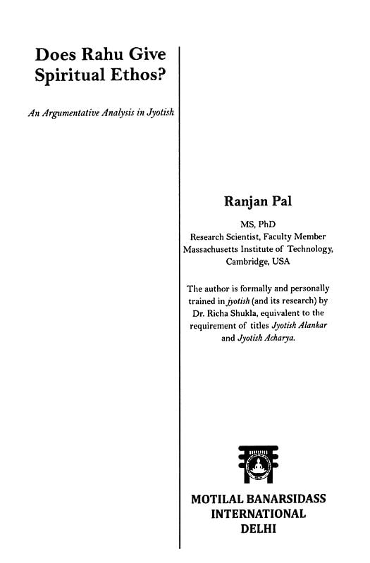 Exotic India Does Rahu Give Spiritual Ethos? (An Argumentative Analysis In Jyotish) 