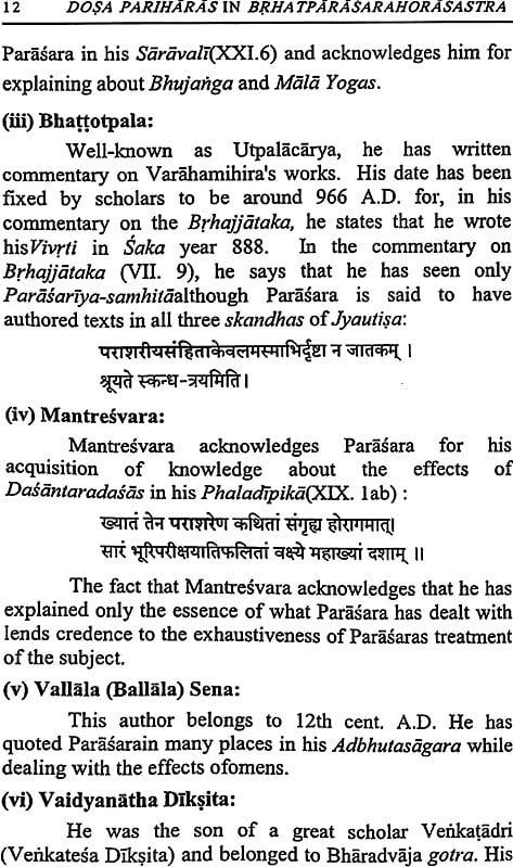 Exotic India Dosa Pariharas In Brhat Parasara Horasastra 