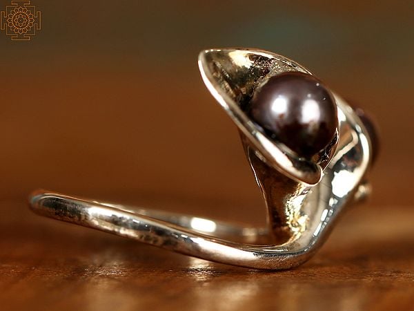 Exotic India Double Black Pearl | Sterling Silver Rings 