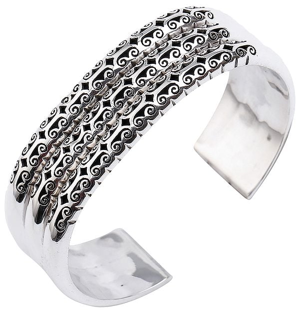 exotic india Elegant Stackable Looking Cuff Bracelet from Nepal (Adjustable Size) 