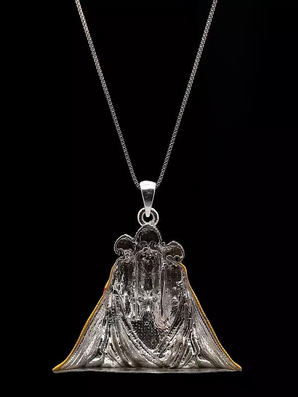 Exotic India Enamelled Goddess Pitambara Baglamukhi Pendant 