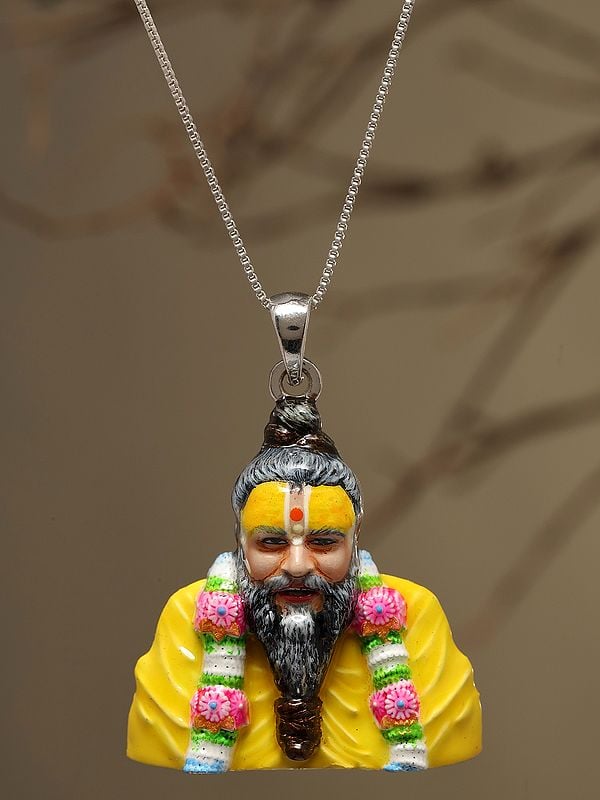 Exotic India Enamelled Premanand Maharaj Ji Pendant 