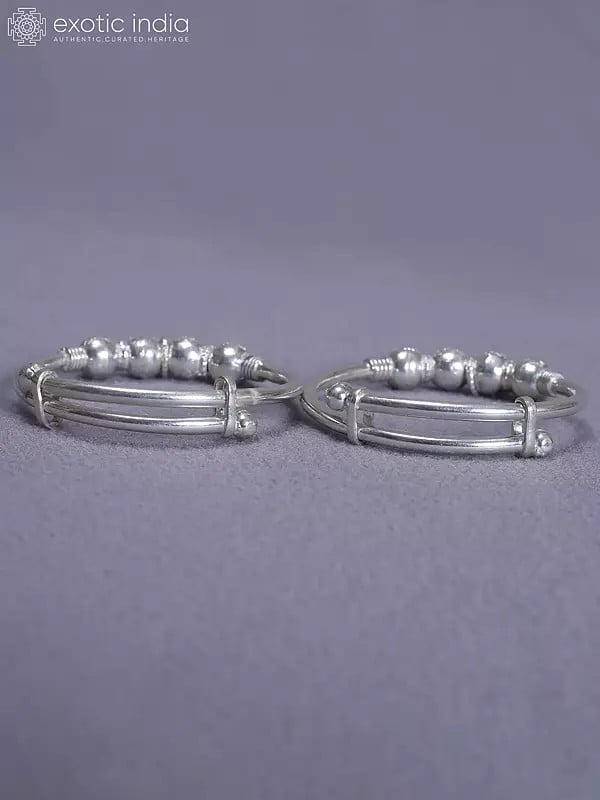 Exotic India Engraved Beautiful Pure Silver Bala From Nepal