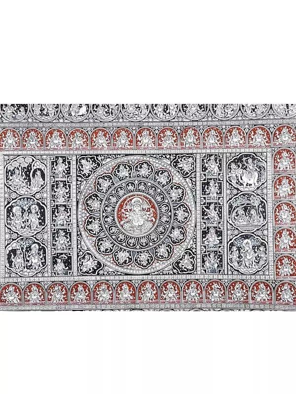 Exotic India Episodes Of Lord Ganesha's Life Story | Superfine Pattachitra Painting From Odisha 