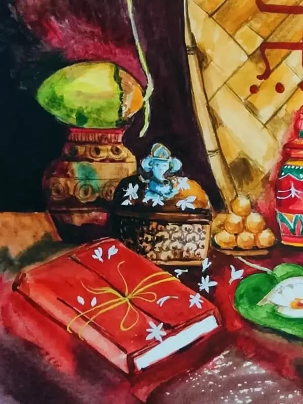 Exotic India Essence Of Devotion | Watercolor On Canson | By Megha Chakraborty 