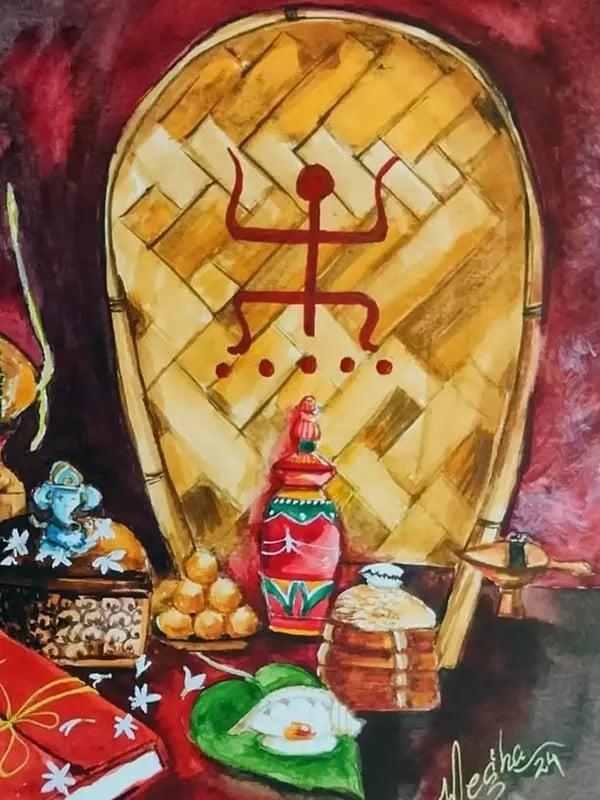 Exotic India Essence Of Devotion | Watercolor On Canson | By Megha Chakraborty 