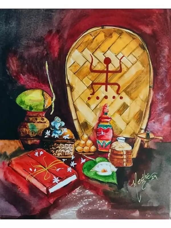exotic india Essence Of Devotion | Watercolor On Canson | By Megha Chakraborty 