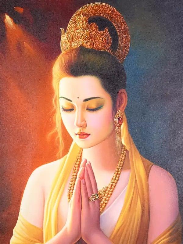 Exotic India Eternal Reverence | Oil Painting On Canvas 