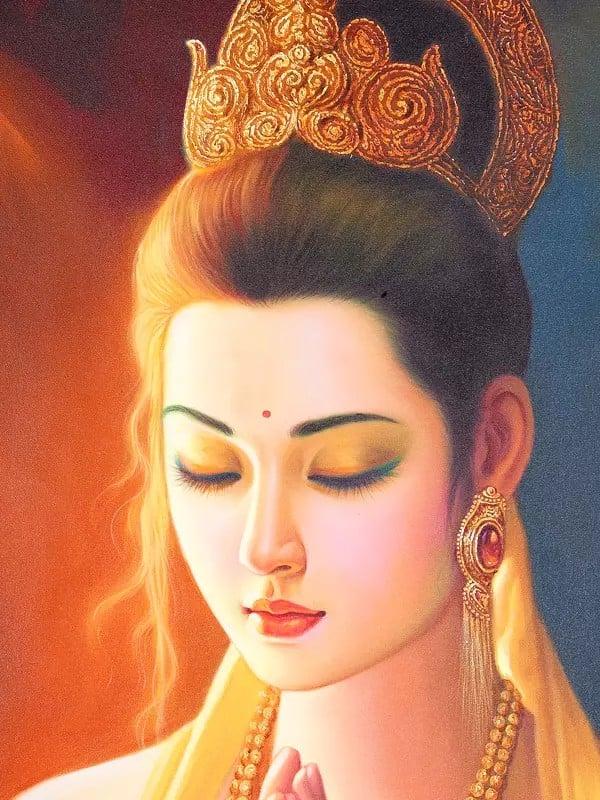 Exotic India Eternal Reverence | Oil Painting On Canvas 