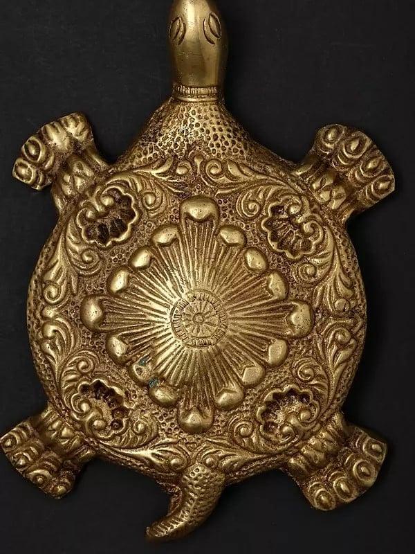 Exotic India Exotic Brass Carvings Uniform Design Tortoise 