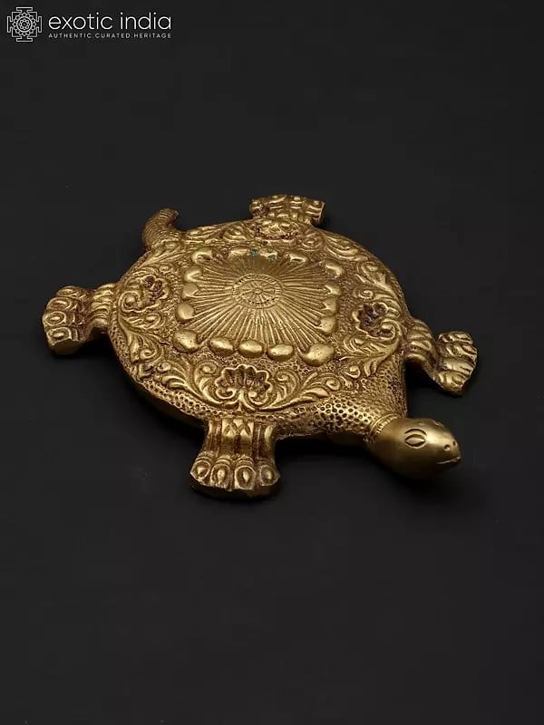 Exotic India Exotic Brass Carvings Uniform Design Tortoise 