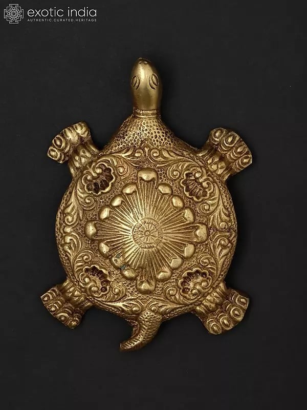 exotic india Exotic Brass Carvings Uniform Design Tortoise 