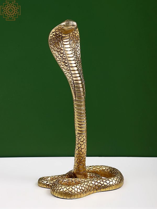 Exotic India 10" Brass Kundalini Sculpture 