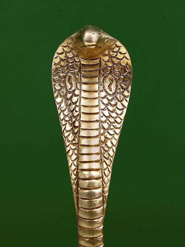 Exotic India 10" Brass Kundalini Sculpture 