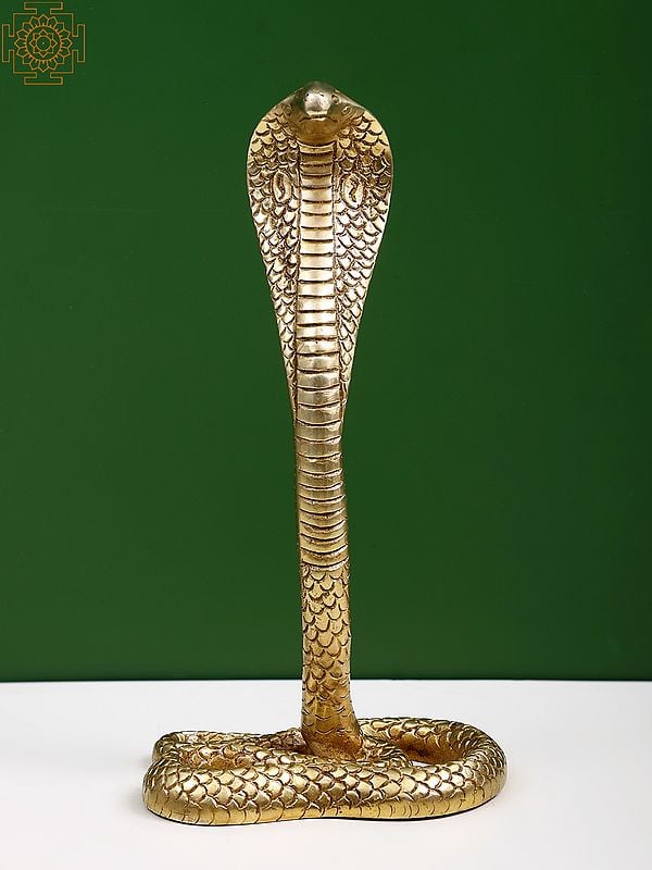 exotic india 10" Brass Kundalini Sculpture 