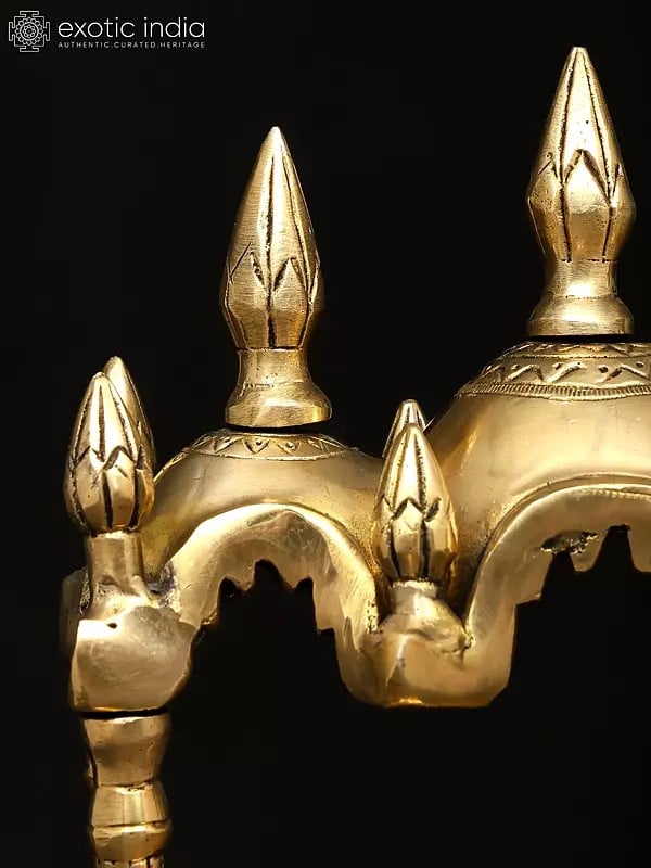 Exotic India 10" Designer Brass Temple 
