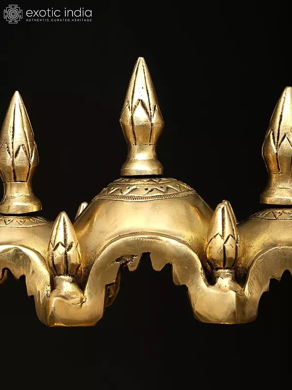 Exotic India 10" Designer Brass Temple 