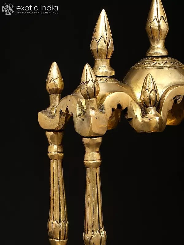 Exotic India 10" Designer Brass Temple 