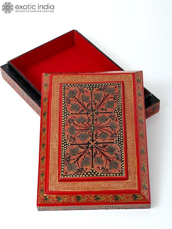 Exotic India 10" Hand Painted Designer Wood Box