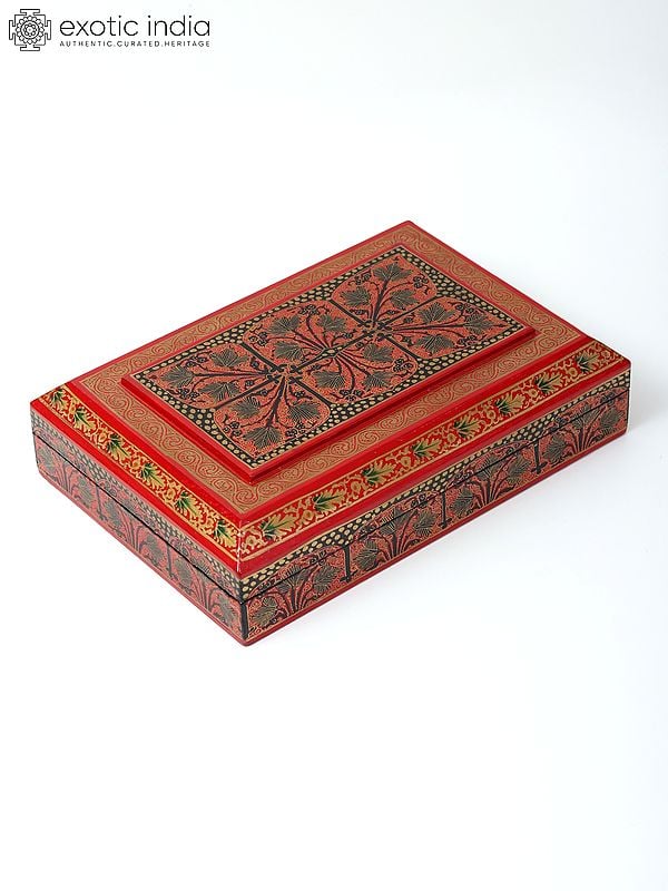 exotic india 10" Hand Painted Designer Wood Box