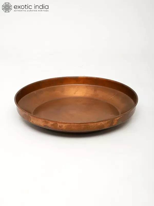 Exotic India 10" Ritual Copper Thali 
