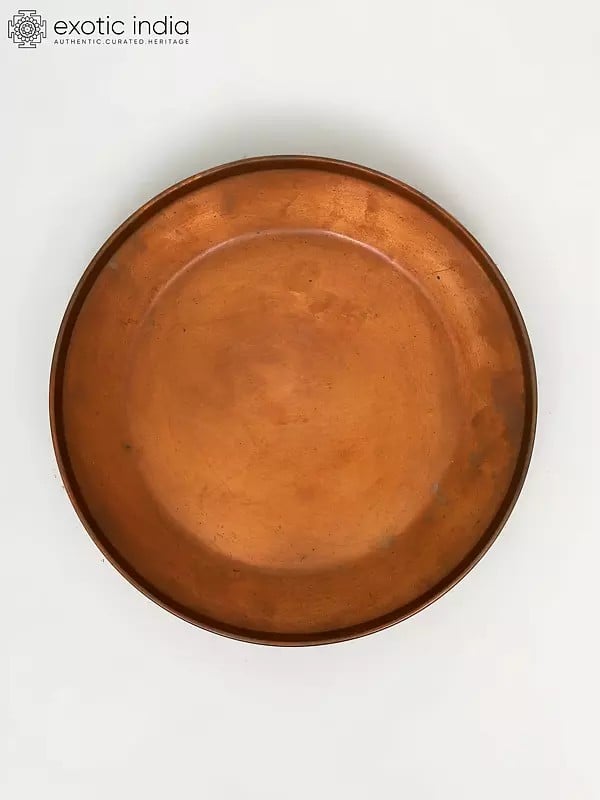 Exotic India 10" Ritual Copper Thali 