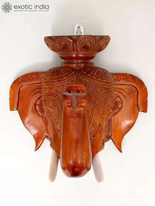 Exotic India 10" Wall Hanging Elephant | Home Decor 