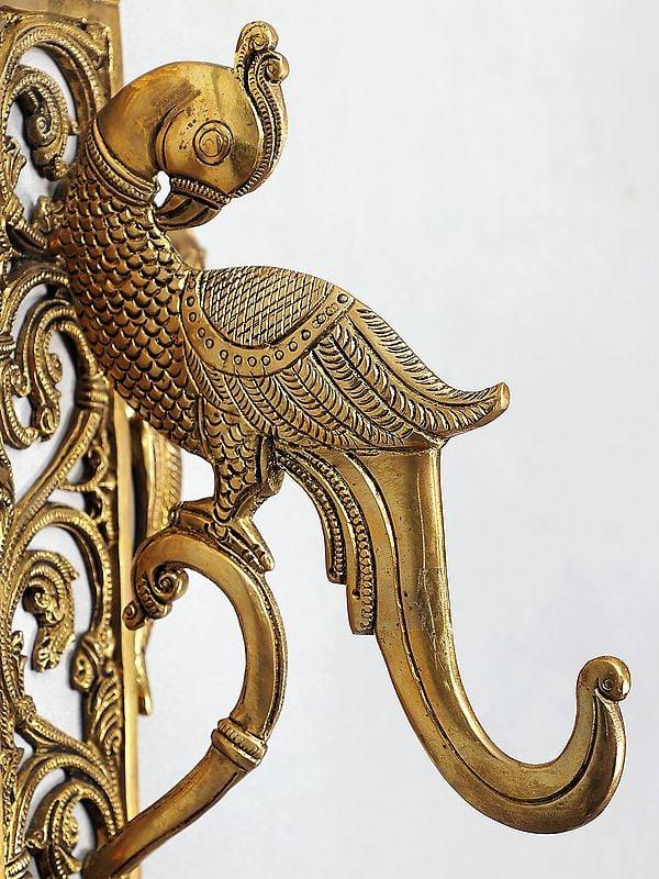 Exotic India 11" Wall Hanging Parrot Bracket 