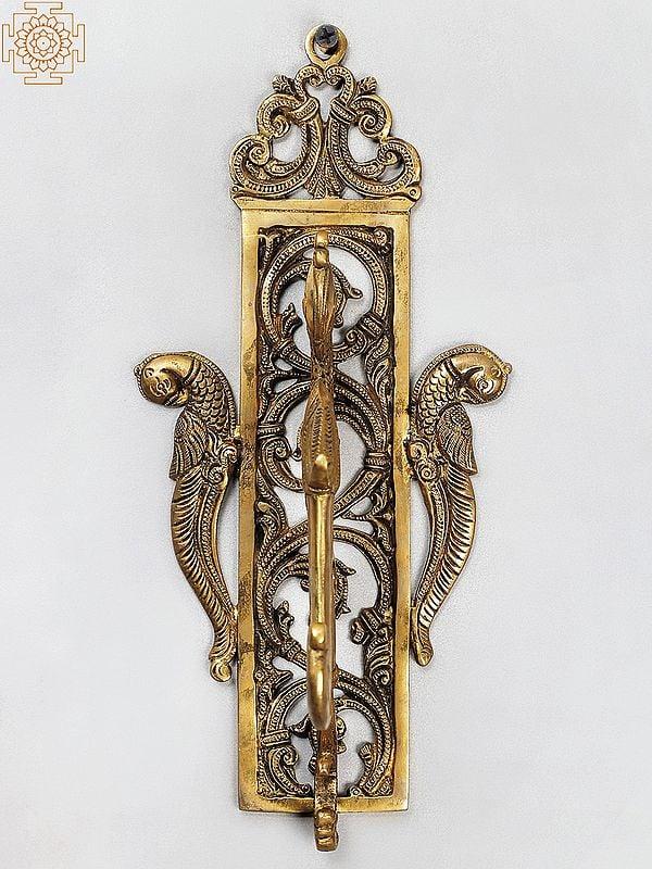 Exotic India 11" Wall Hanging Parrot Bracket 