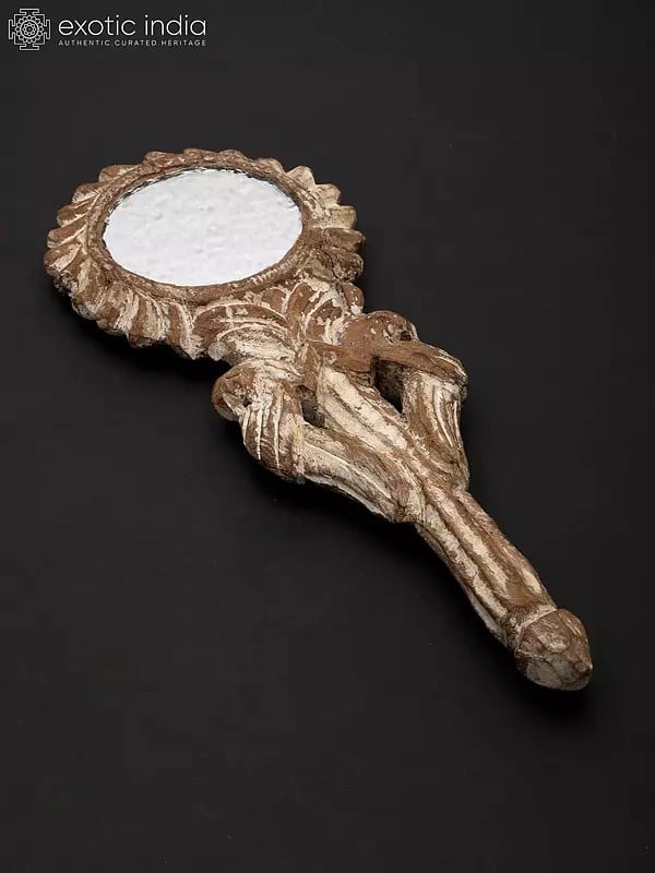 Exotic India 14" Designer Handheld Mirror 