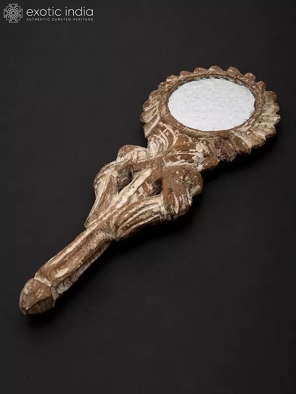 Exotic India 14" Designer Handheld Mirror 