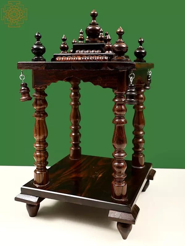Exotic India 14" Wooden Traditional Temple 