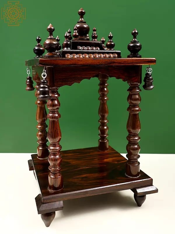 Exotic India 14" Wooden Traditional Temple 
