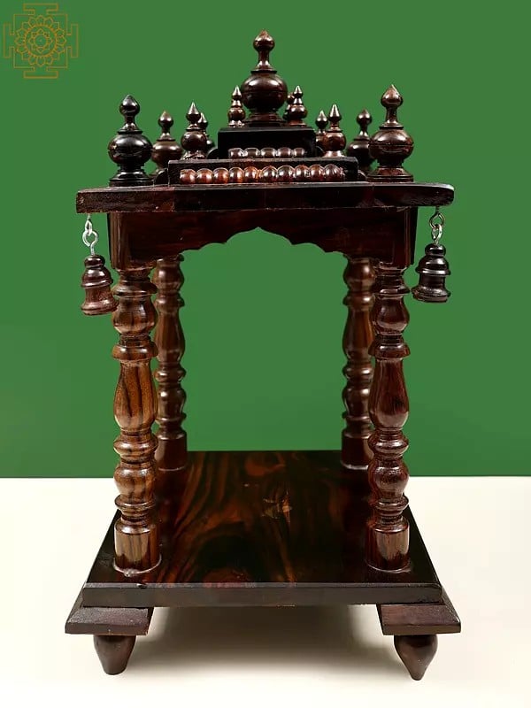 exotic india 14" Wooden Traditional Temple