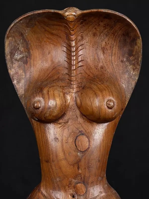 Exotic India 15" Snake Woman | Modern Art Sculpture 
