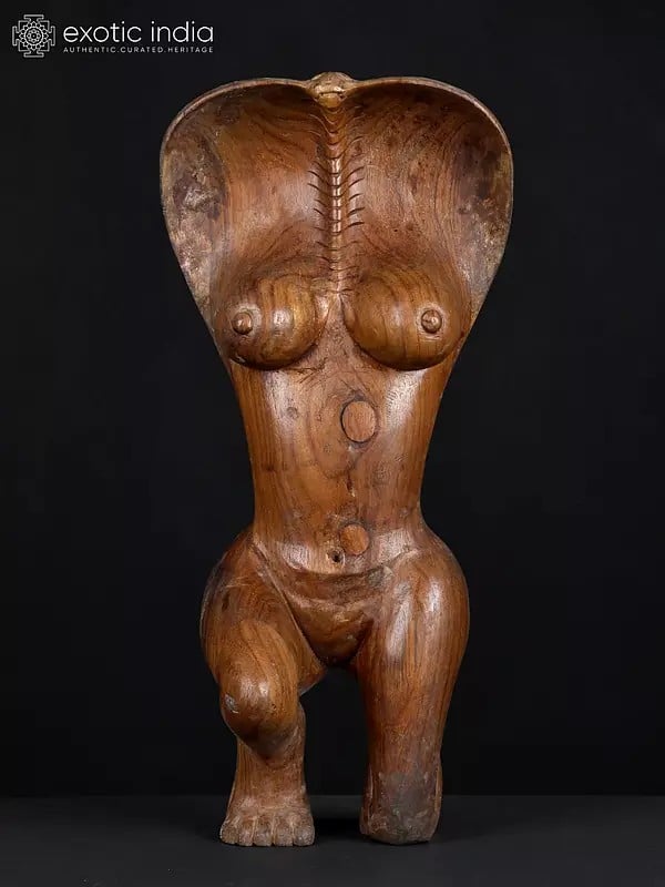 exotic india 15" Snake Woman | Modern Art Sculpture 