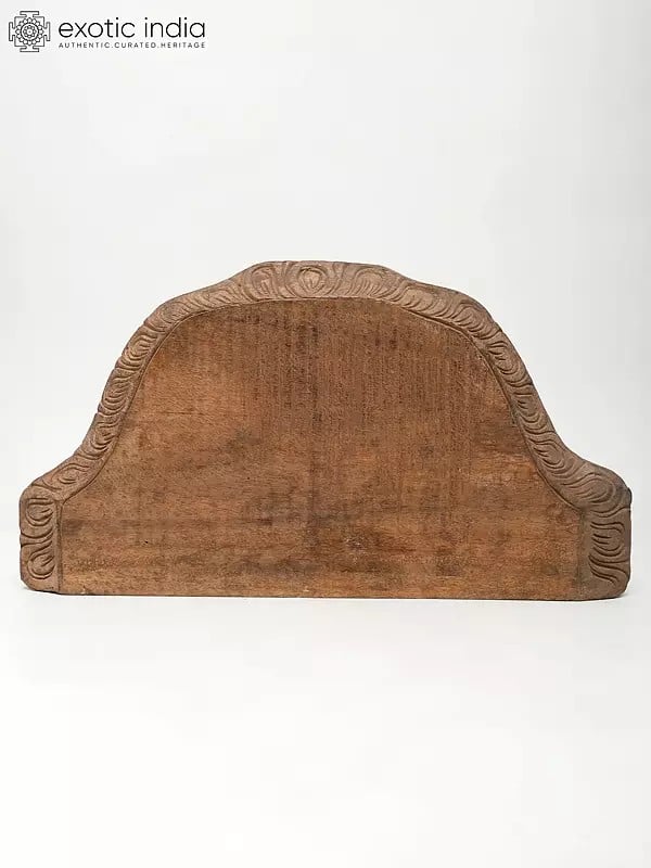 exotic india 18" Wooden Pedestal (Chowki) 