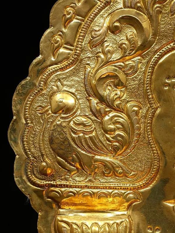 Exotic India 19" Hindu Pooja Singhasana | Brass 
