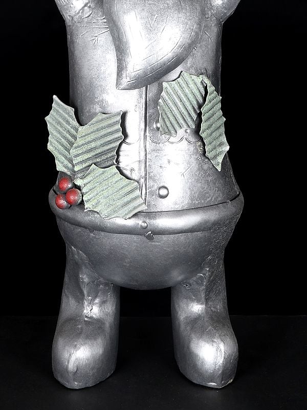 Exotic India 19" Iron Santa Holding Star | Home Decor 