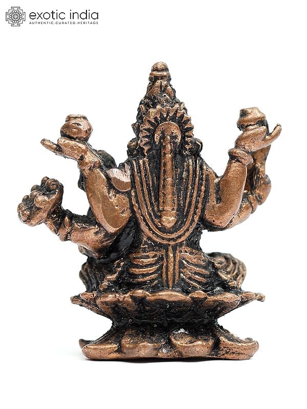 Exotic India 2" Small Santana Lakshmi | Copper Statue 