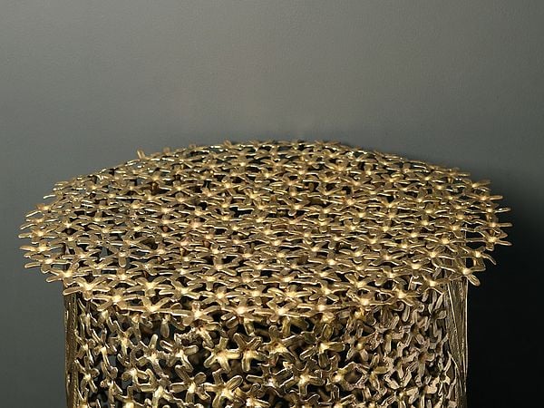 Exotic India 21" Designer Decorative Brass Table