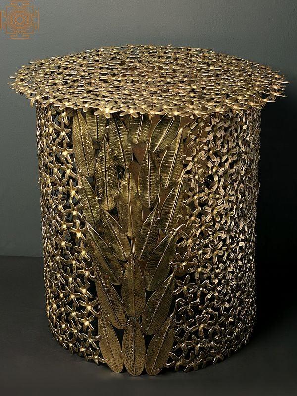 exotic india 21" Designer Decorative Brass Table 