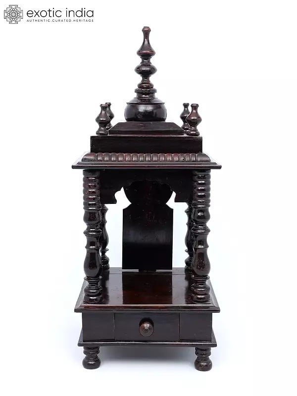 exotic india 21" Designer Wood Temple with Drawer 