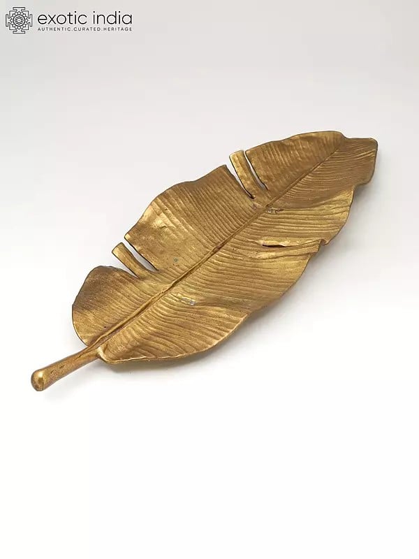 exotic india 23" Brass Banana Leaf | Handmade 