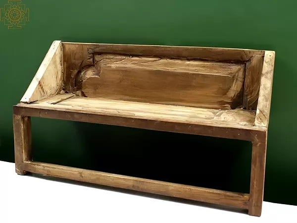 Exotic India 24" Vintage Wooden Shelf 
