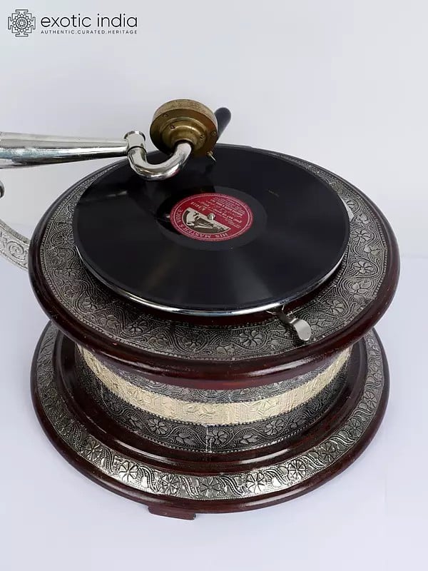 Exotic India 26" Vintage Gramophone | Musical Player 